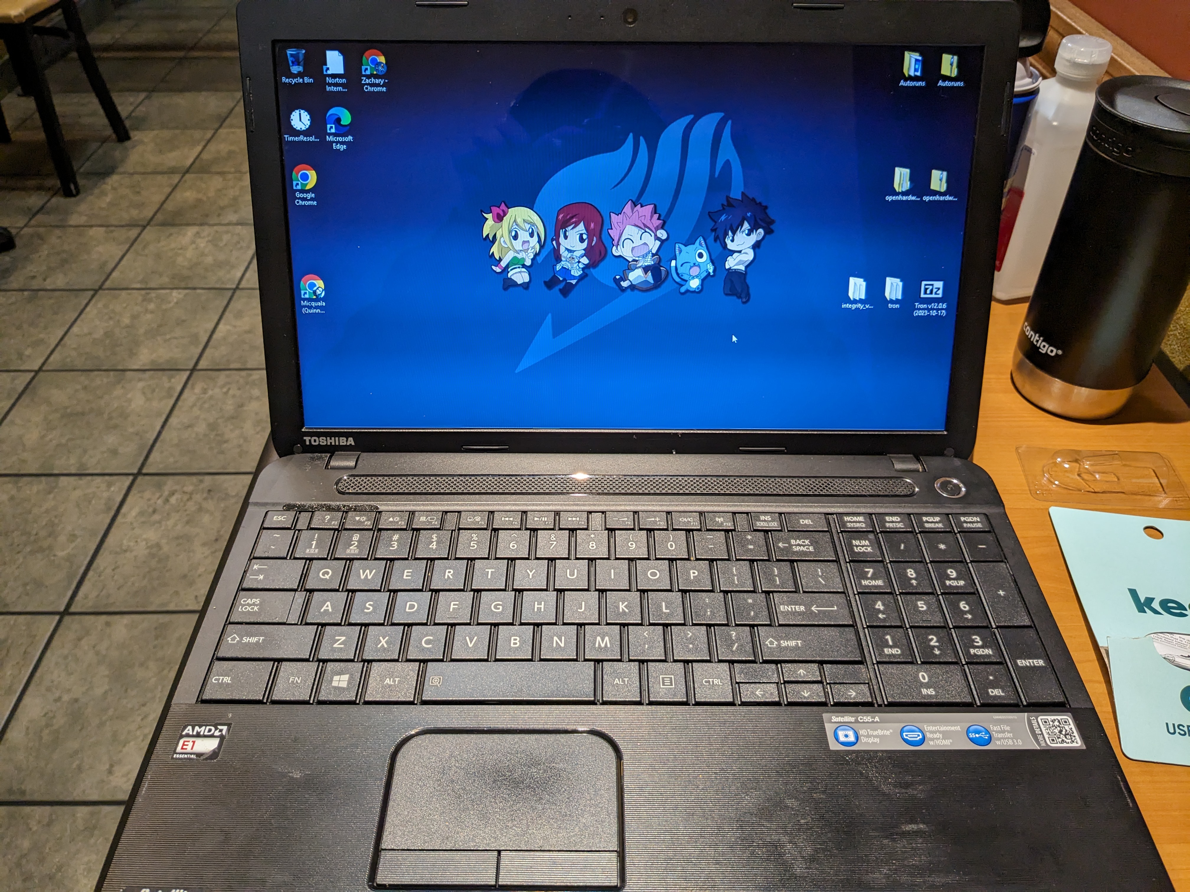 Toshiba Satellite running Windows 8.